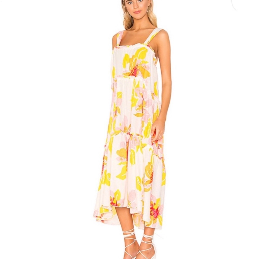 Free People Ivory Floral Maxie NEW